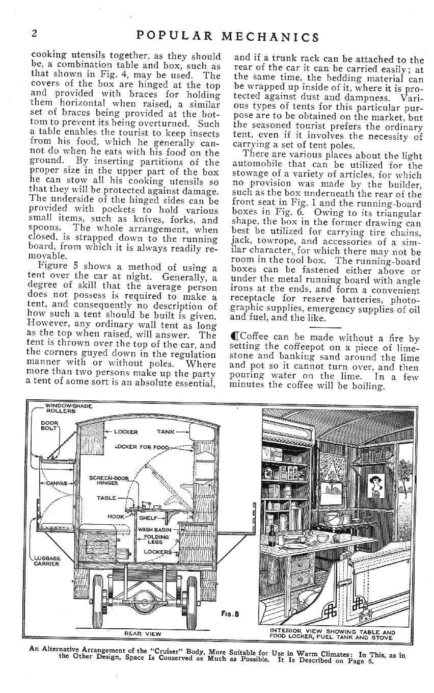 1924 Popular Mechanics Auto Tourist Handbook Page 58